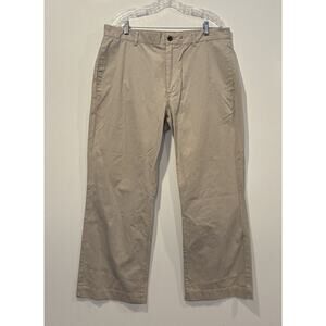 Banana Republic‎ Beige Striped Cotton Relaxed Fit Chino Pants Mens 36X30 (1720)